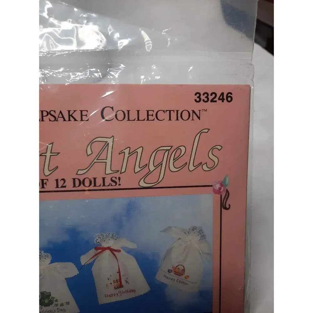 1993 Gallery of Stitches Bucilla Keepsake Kit Littlest Angels Set of 12 Dolls